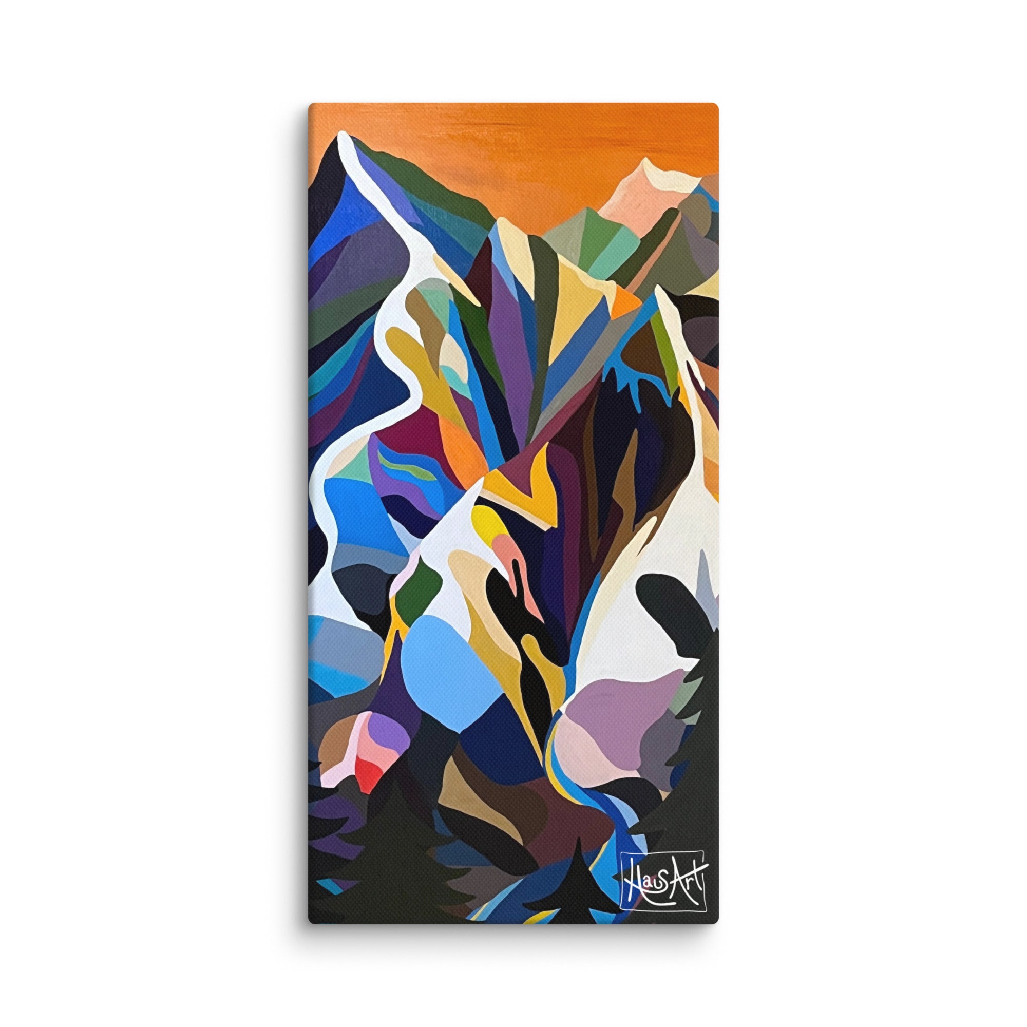 Canvas Mountain Wall Art Print-12″×24″-HausArt-Salida-Colorado-Custom-Mountain-Wall-Art