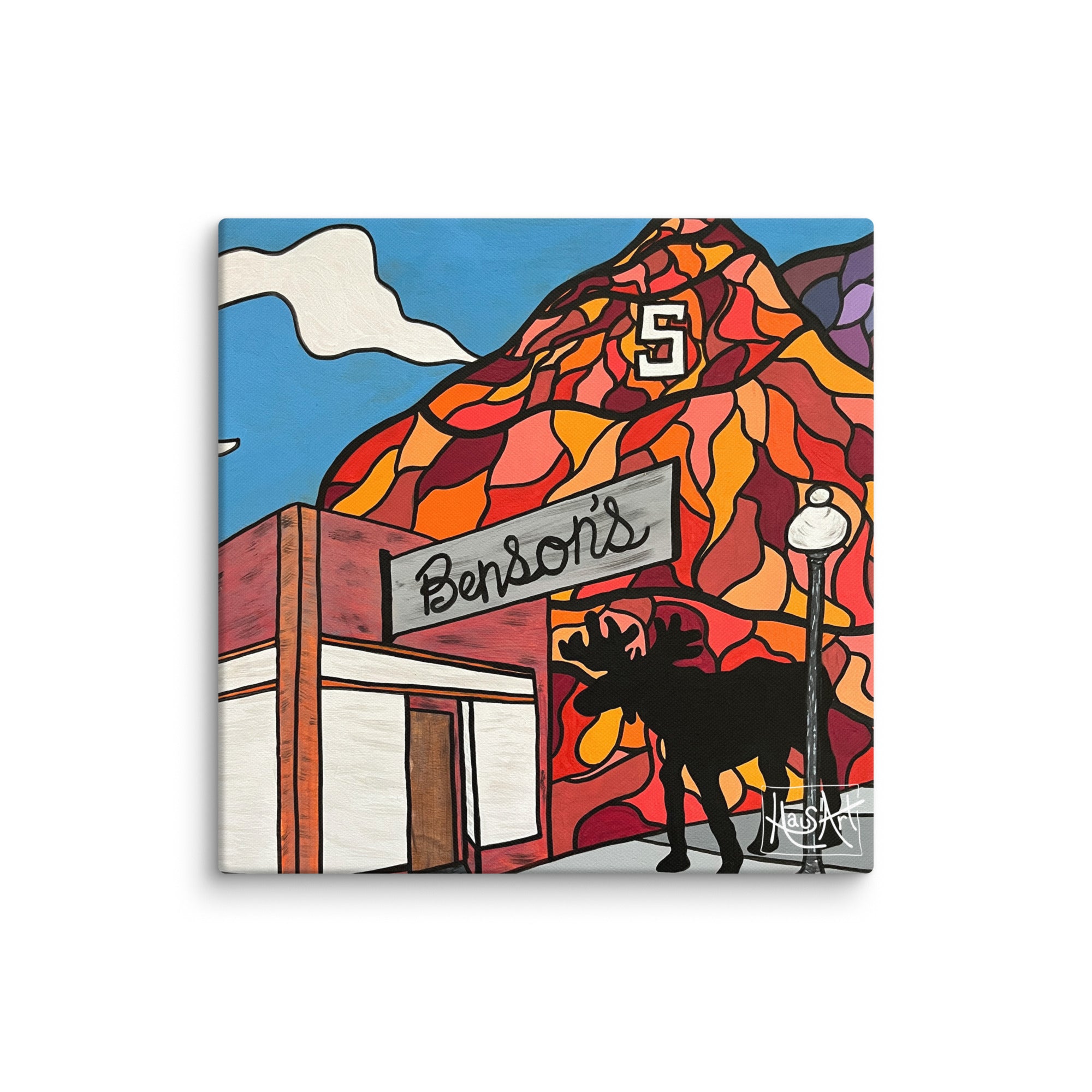 Canvas Mountain Wall Art Print - Benson's & S Mountain-18″×18″-HausArt-Salida-Colorado-Custom-Mountain-Wall-Art