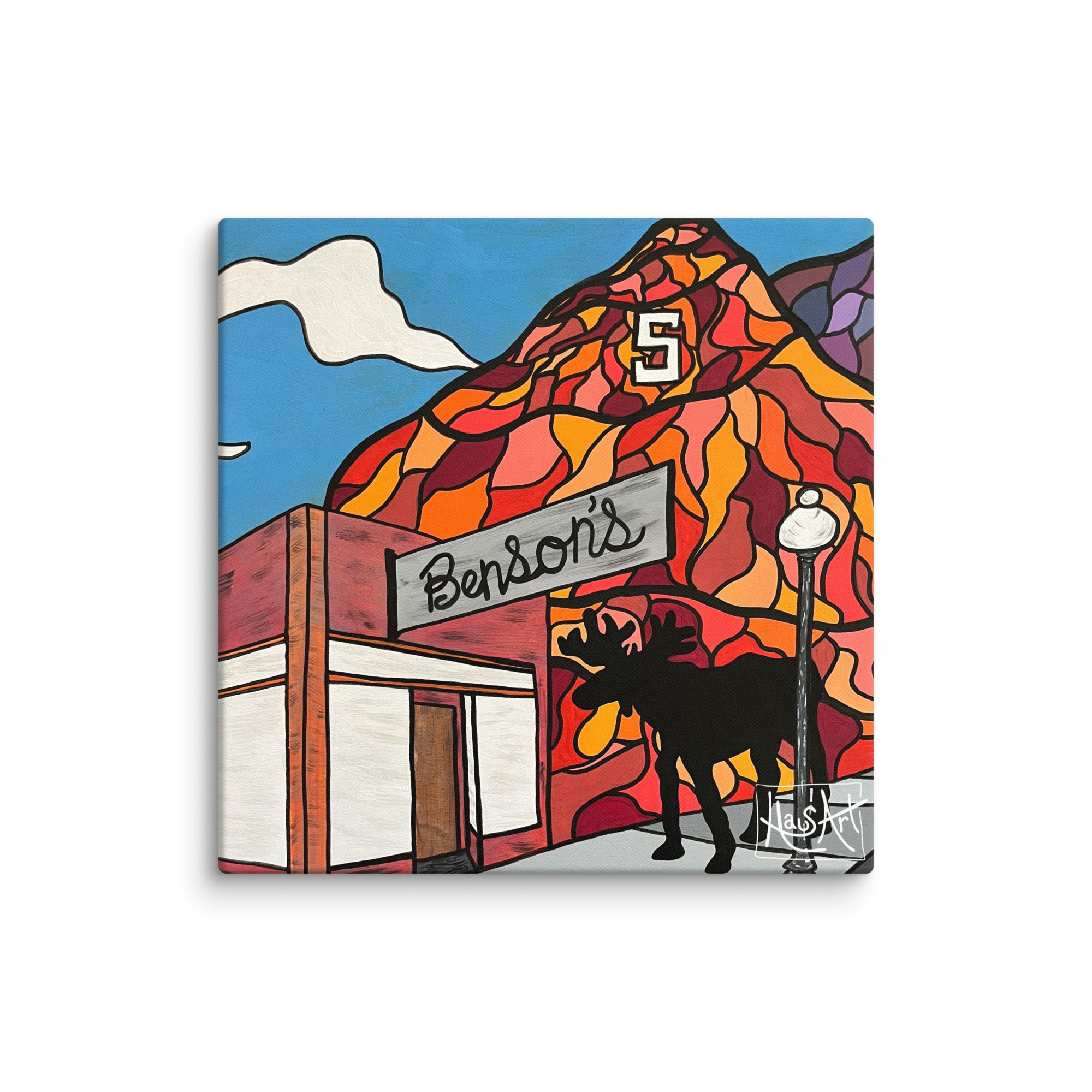 Canvas Mountain Wall Art Print - Benson's & S Mountain-24″×24″-HausArt-Salida-Colorado-Custom-Mountain-Wall-Art