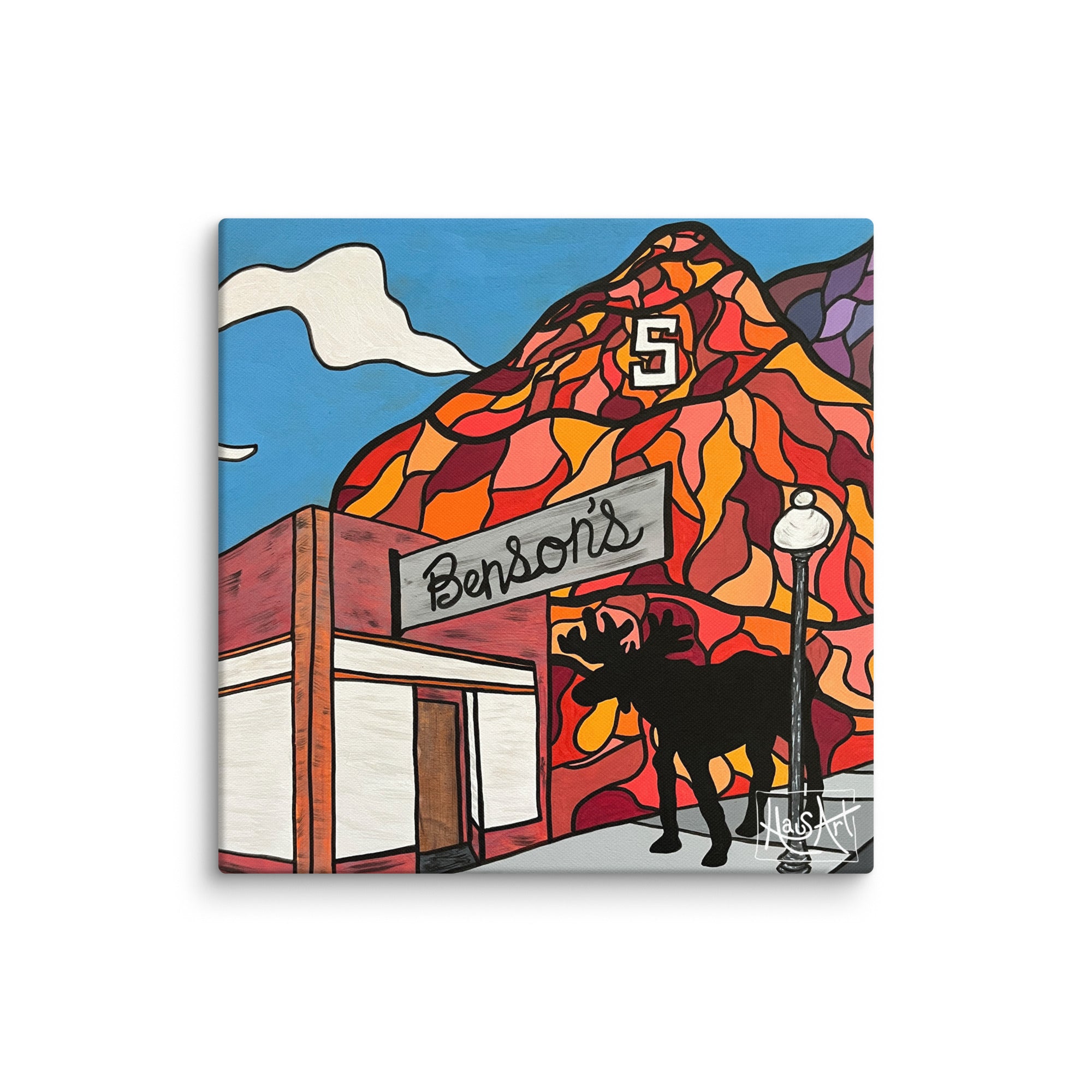 Canvas Mountain Wall Art Print - Benson's & S Mountain-30″×30″-HausArt-Salida-Colorado-Custom-Mountain-Wall-Art