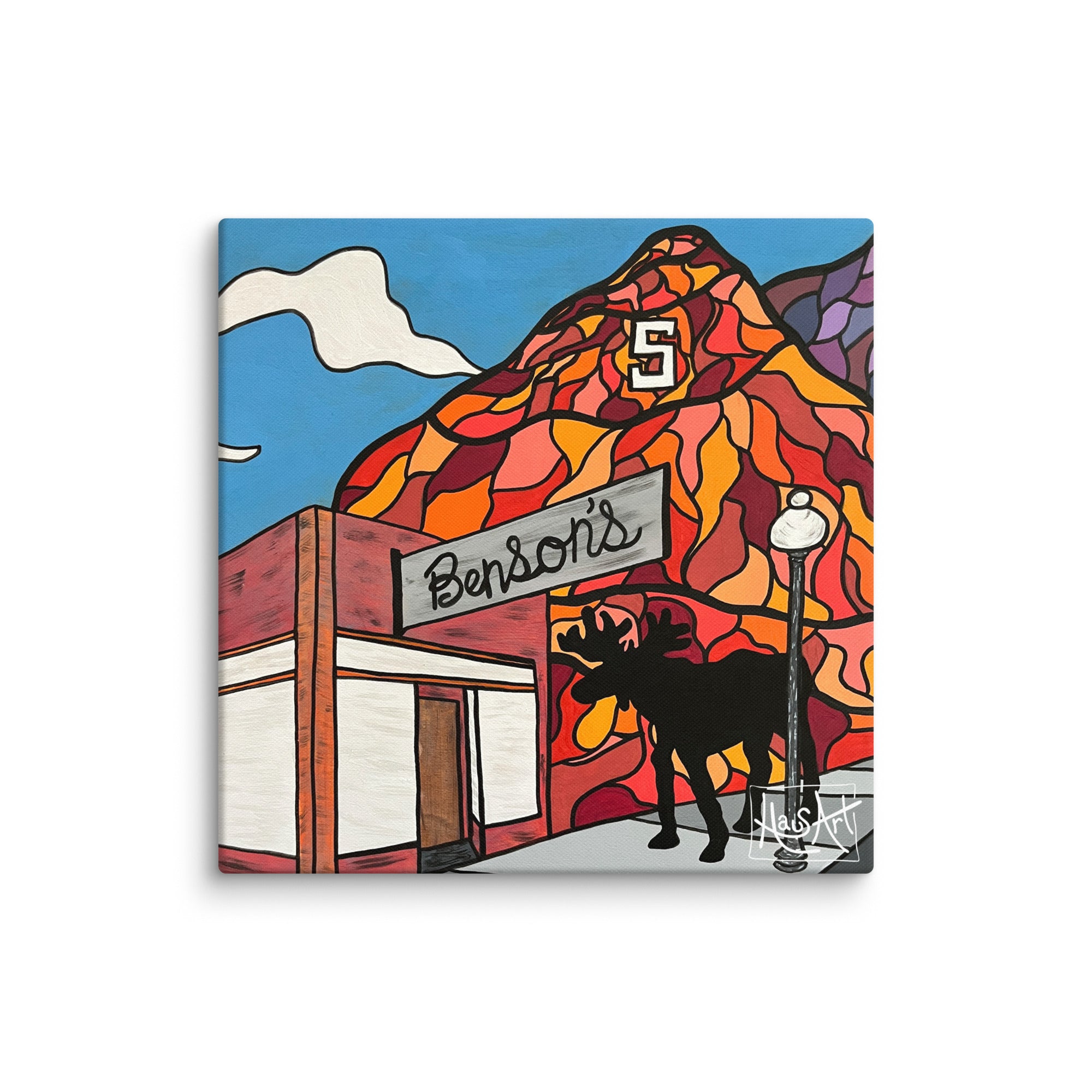 Canvas Mountain Wall Art Print - Benson's & S Mountain-36″×36″-HausArt-Salida-Colorado-Custom-Mountain-Wall-Art