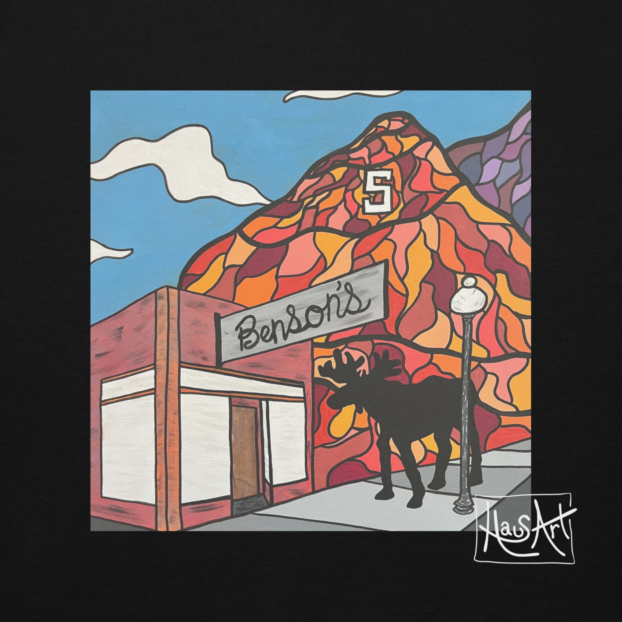 Unisex Hoodie - Benson's & S Mountain-HausArt-Salida Colorado Custom Mountain Hoodie
