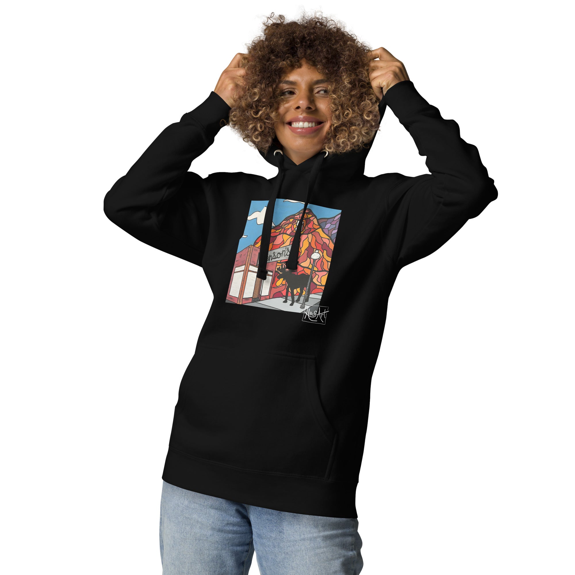 Unisex Hoodie - Benson's & S Mountain-HausArt-Salida Colorado Custom Mountain Hoodie