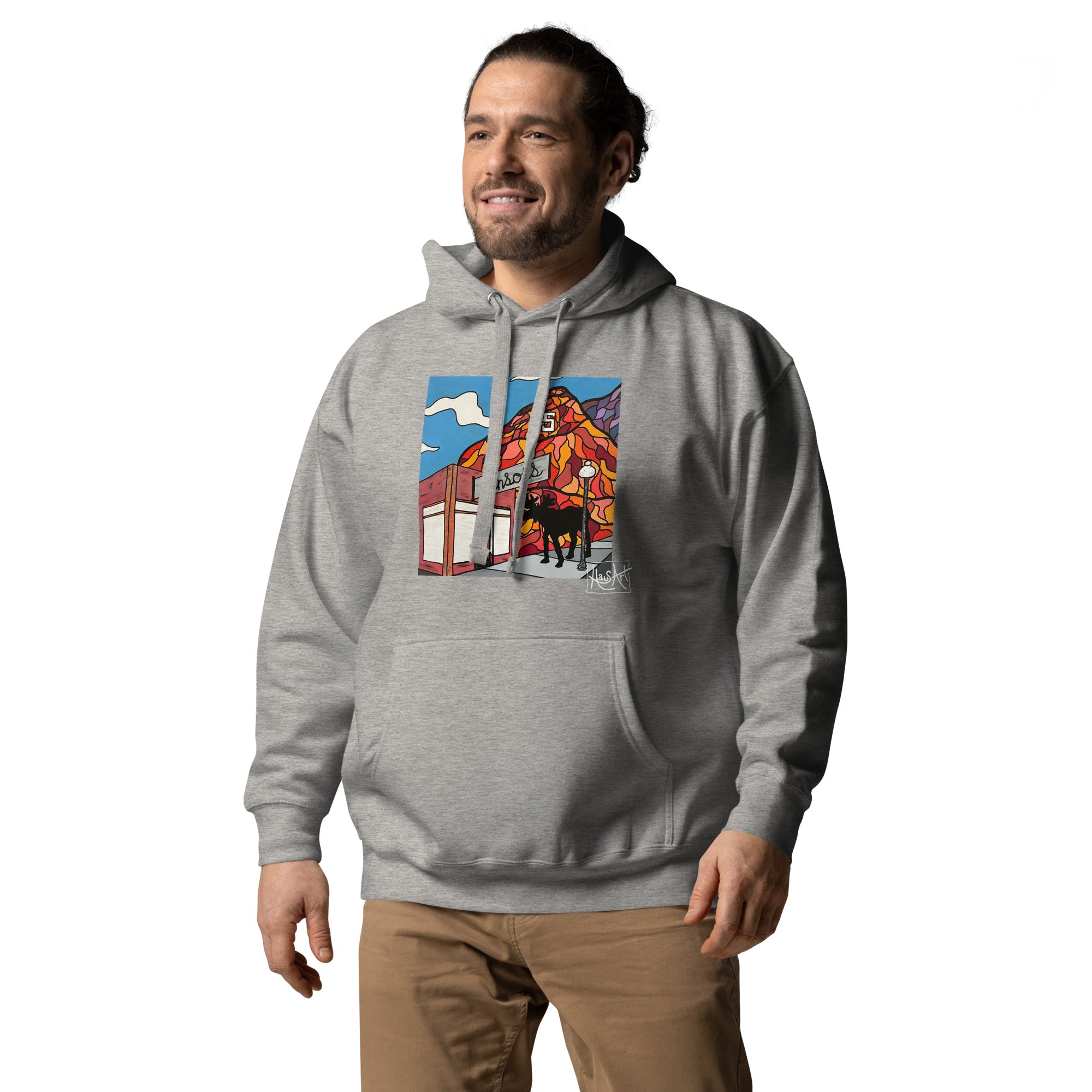 Unisex Hoodie - Benson's & S Mountain-HausArt-Salida Colorado Custom Mountain Hoodie