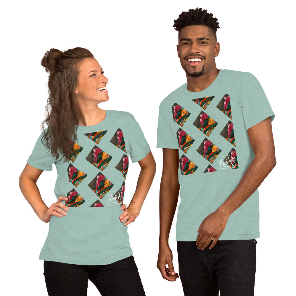 Unisex T-shirt-Heather Prism Dusty Blue-XS-HausArt Salida Colorado Custom Mountain T-Shirt