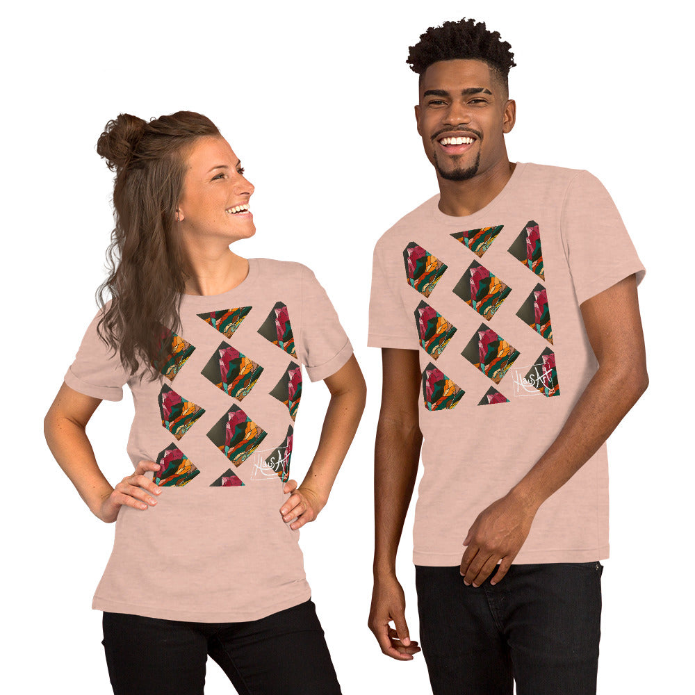 Unisex T-shirt-Heather Prism Peach-XS-HausArt Salida Colorado Custom Mountain T-Shirt