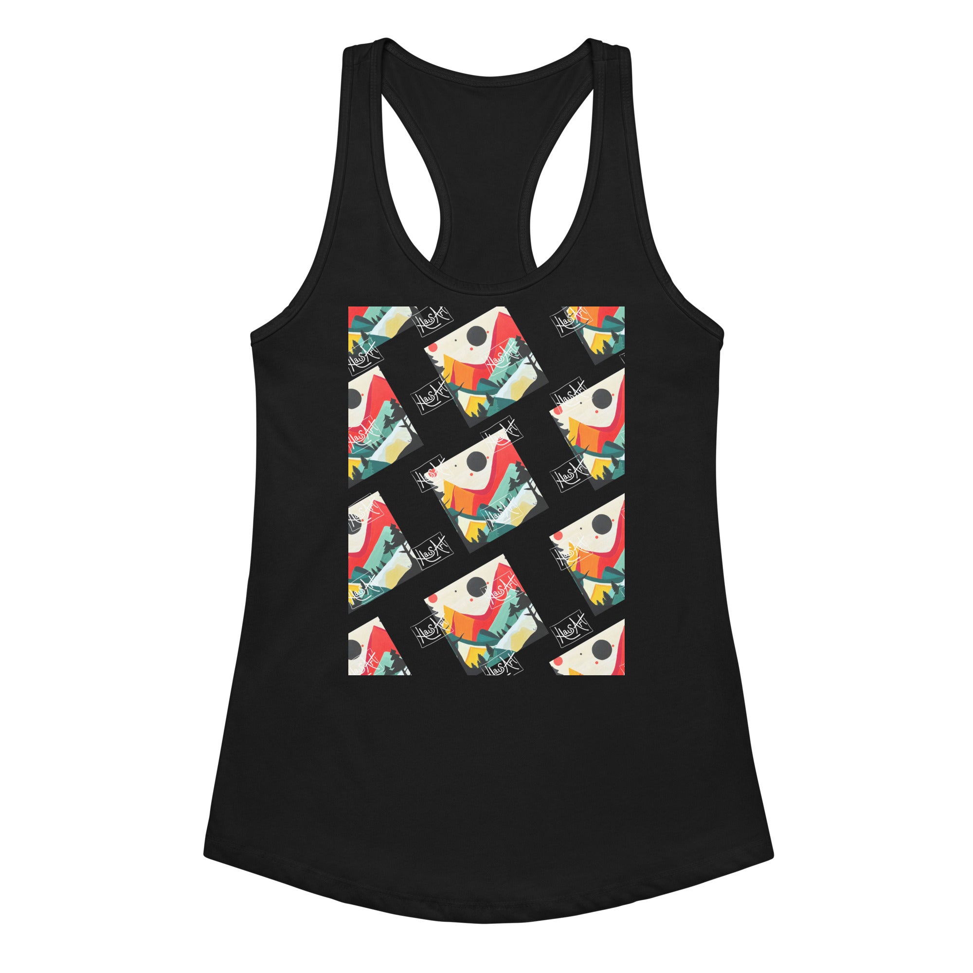 Women’s Fitted Racerback Tank Top-HausArt-Salida-Colorado-Custom-Mountain-Apparel