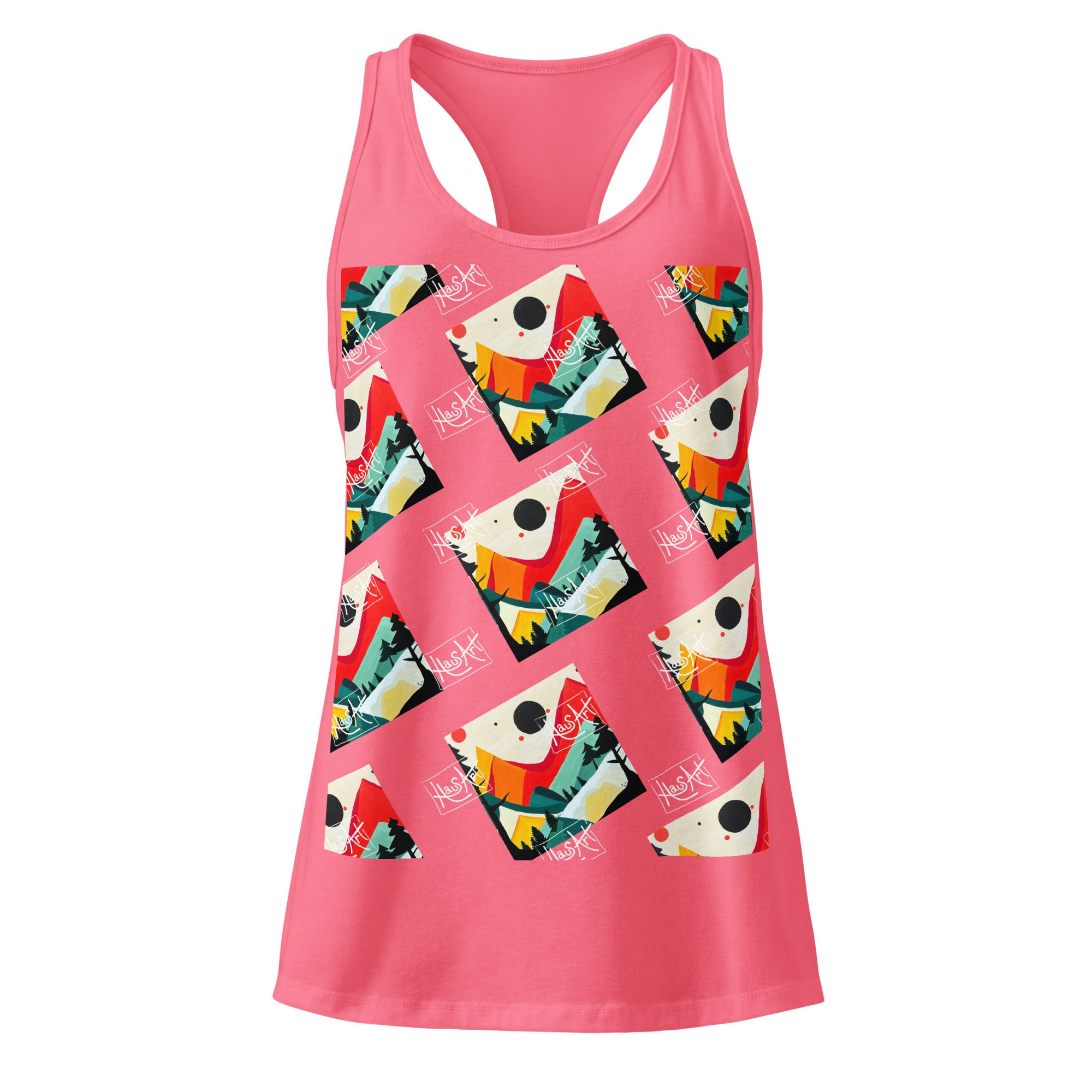 Women’s Fitted Racerback Tank Top-HausArt-Salida-Colorado-Custom-Mountain-Apparel