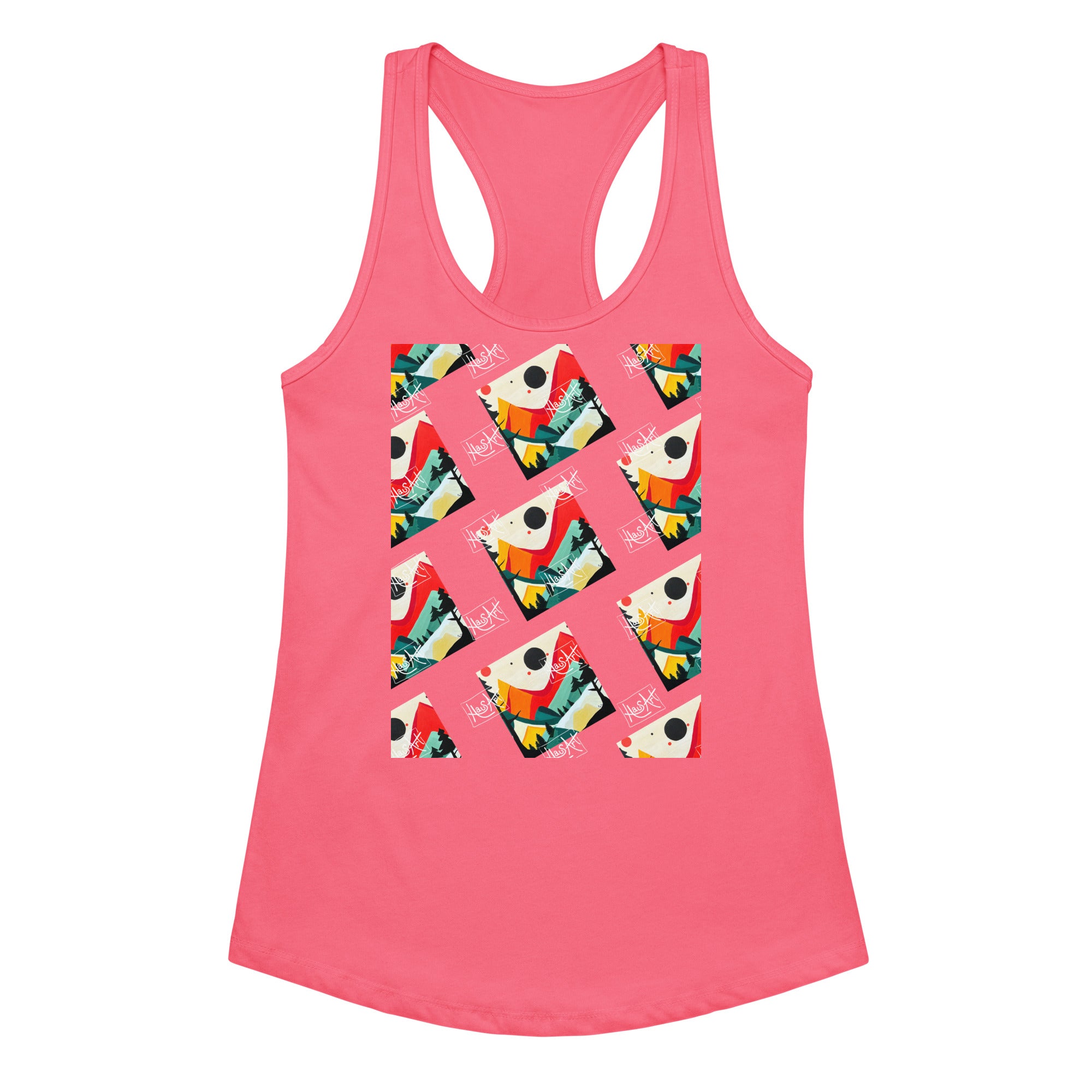 Women’s Fitted Racerback Tank Top-HausArt-Salida-Colorado-Custom-Mountain-Apparel
