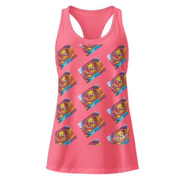 Women’s fitted racerback tank top-HausArt-Salida-Colorado-Custom-Mountain-Apparel