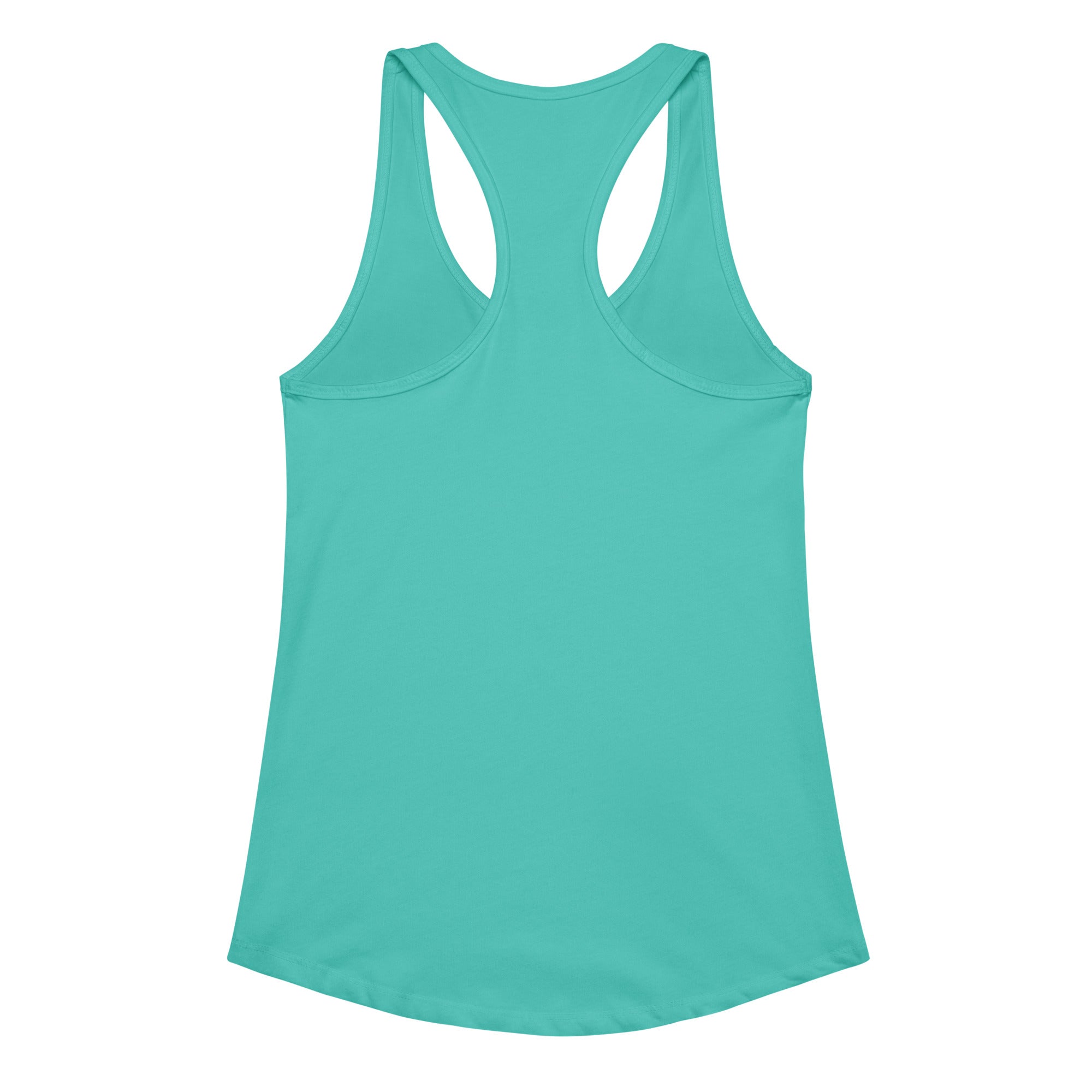 Women’s fitted racerback tank top-Tahiti Blue-XS-HausArt-Salida-Colorado-Custom-Mountain-Apparel