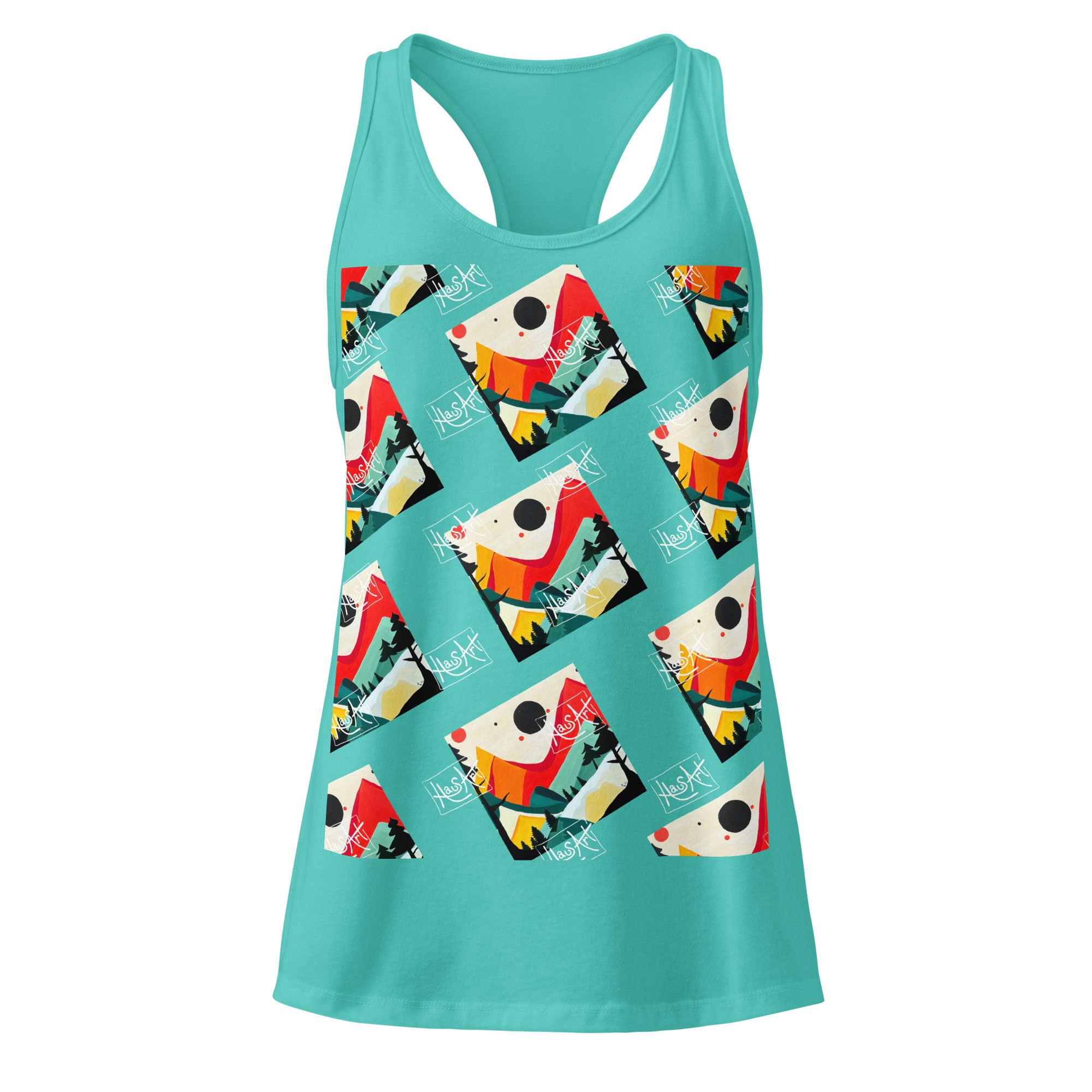 Women’s Fitted Racerback Tank Top-HausArt-Salida-Colorado-Custom-Mountain-Apparel