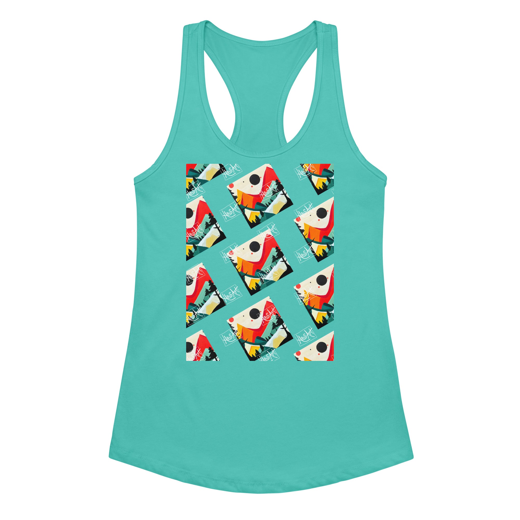 Women’s Fitted Racerback Tank Top-HausArt-Salida-Colorado-Custom-Mountain-Apparel